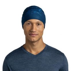 Czapka BUFF ECOSTRETCH BEANIE ONEY. Niebieskie czapki męskie Buff, bez wzorów, z elastanu. Za 114.40 zł.