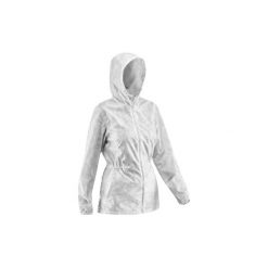 Kurtka NH100 Raincut WTP damska. Białe kurtki damskie QUECHUA, xs, bez wzorów, z materiału, bez kaptura. Za 59.99 zł.