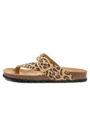 Billowy Skórzane japonki w kolorze brązowo-beżowym rozmiar: 37. Brązowe klapki damskie Billowy, bez wzorów, bez obcasa. Za 110.04 zł.