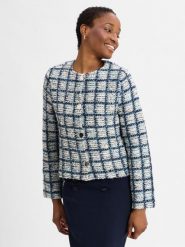Rich & Royal Krótka marynarka Kobiety Sztuczne włókno niebieski, XS. Niebieskie marynarki i żakiety damskie Rich & Royal, xs, bez wzorów, z włókna, eleganckie. Za 449.95 zł.