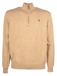 U.S. Polo Assn. Sweter w kolorze beżowym rozmiar: XXL. Brązowe swetry męskie U.S. Polo Assn., s, bez wzorów, z bawełny, bez kołnierzyka. Za 136.13 zł.