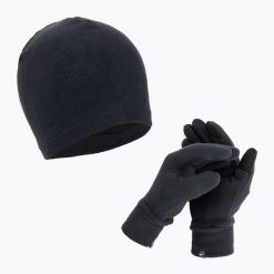 Zestaw czapka + rękawiczki damskie Nike Fleece. Czarne czapki zimowe damskie Nike. Za 129.99 zł.