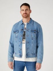 WRANGLER AUTHENTIC JACKET MĘSKA KURTKA JEANSOWA JEANS LOGO Jacket Empire W410EL44L 112329005. Kurtki męskie Wrangler, l, bez wzorów, z jeansu, bez kaptura. Za 319.99 zł.
