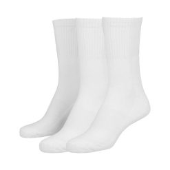 Skarpety Sportowe Unisex Dla Dorosłych (zestaw 3 Sztuk). Białe skarpetki męskie Urban Classics, bez wzorów. Za 49.99 zł.