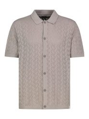 Authentic Style Koszula dzianinowa - Regular fit - w kolorze szarobrązowym rozmiar: M. Brązowe koszule męskie Authentic Style, m, bez wzorów, z dzianiny, bez kołnierzyka, bez ramiączek. Za 122.67 zł.