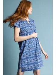 Admas Sukienka w kolorze niebieskim rozmiar: L. Niebieskie sukienki damskie admas, na co dzień, l, bez wzorów, z bawełny, bez kołnierzyka, bez ramiączek, midi, proste. Za 69.75 zł.