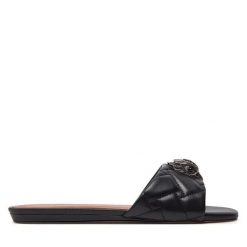 Klapki Kurt Geiger. Czarne klapki damskie Kurt Geiger, bez wzorów, bez obcasa. Za 589.99 zł.