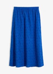 Spódnica midi z czystej bawełny. Niebieskie spódniczki damskie bonprix, bez wzorów, z bawełny, midi. Za 64.99 zł.