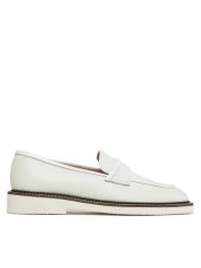Pollini Lordsy SA10033G1ITD210A Biały. Białe mokasyny damskie Pollini, ze skóry. Za 699.99 zł.