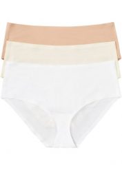 Figi panty Feel Comfort bezszwowe (3 pary). Czerwone figi damskie bonprix, bez wzorów. Za 77.99 zł.