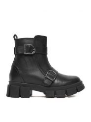 Badura Botki EO-CI12-9092-11 Czarny. Czarne botki dziewczęce Badura, bez wzorów, ze skóry, bez ramiączek. Za 299.99 zł.
