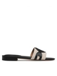 LAUREN RALPH LAUREN Klapki Alegra 802826823004 Beżowy. Brązowe klapki damskie Lauren Ralph Lauren, bez wzorów, z materiału, bez obcasa. Za 399.99 zł.