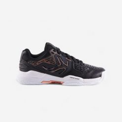 Buty tenisowe damskie Artengo Strong na każdą nawierzchnię. Czarne obuwie do biegania damskie ARTENGO, do biegania. Za 279.99 zł.