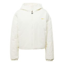 Damska kurtka z kapturem zapinana na zamek Reebok Thermowarm+Graphene. Białe kurtki damskie Reebok, l, bez wzorów, z kapturem. W wyprzedaży za 270.60 zł.
