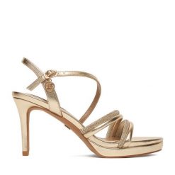 Sandały Nine West. Żółte sandały damskie Nine West, bez wzorów, bez obcasa, na szpilce. Za 229.99 zł.