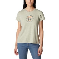 Koszulka damska Columbia Sloan Ridge Graphic z krótkim rękawem. Zielone t-shirty damskie Columbia, xs, bez wzorów, z elastanu, bez kołnierzyka. Za 129.99 zł.