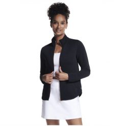 Bluza dresowa sportowa damska The Hoodless Hoodie GoWalk Shine Jacket. Czarne bluzy bez kaptura damskie Skechers, m, z dresówki. Za 249.99 zł.