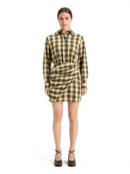 Scotch & Soda Sukienka w kolorze czarno-żółtym rozmiar: 36. Czarne sukienki damskie Scotch & Soda, bez wzorów, bez kołnierzyka, bez ramiączek, mini, kopertowe. Za 187.96 zł.