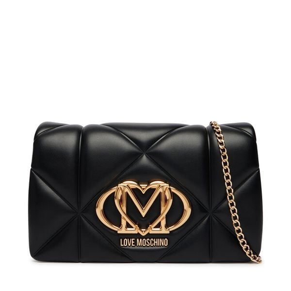 Torebka LOVE MOSCHINO. Czarne torebki klasyczne damskie Love Moschino, bez wzorów, wizytowe, bez kołnierzyka, bez ramiączek. Za 789.99 zł.