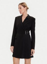 KARL LAGERFELD Sukienka koktajlowa A4W13023 Czarny Slim Fit. Czarne sukienki damskie Karl Lagerfeld, bez wzorów, z lyocellu, wizytowe, bez kołnierzyka, bez ramiączek. Za 1,059.00 zł.