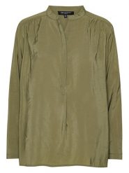 Ilse Jacobsen Bluzka w kolorze khaki rozmiar: 38. Brązowe bluzki damskie Ilse Jacobsen, bez wzorów, bez kołnierzyka, bez ramiączek. Za 130.99 zł.