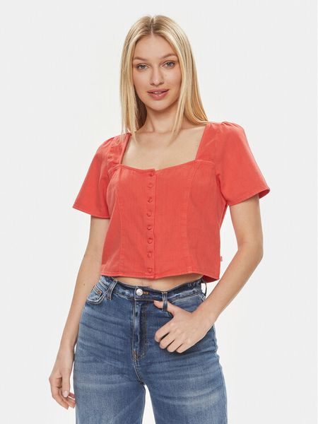 Levi's® Bluzka Pascale A7332-0002 Różowy Regular Fit. Czerwone bluzki damskie m, bez wzorów, z bawełny, bez ramiączek. Za 199.99 zł.
