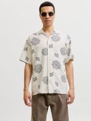 Jack & Jones Koszula "Alfredo" - Loose fit - w kolorze beżowym rozmiar: XXL. Brązowe koszule męskie Jack & Jones, xxl, bez wzorów, bez kołnierzyka, bez ramiączek. Za 79.03 zł.