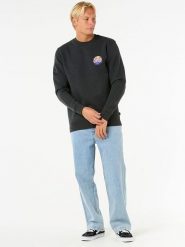 Rip Curl Bluza "Wetsuit Icon Crew" w kolorze antracytowym rozmiar: M. Czarne bluzy bez kaptura męskie Rip Curl, m. Za 144.24 zł.