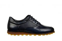 Półbuty Brooman A230-G56-SW4 Blue 104252, Granatowy, Skóra naturalna - 45. Niebieskie półbuty męskie Brooman, z gumy, bez zapięcia. W wyprzedaży za 404.10 zł.