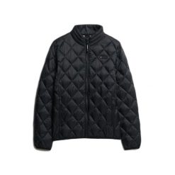 Kurtka puchowa Superdry Diamond Quilt Fuji Lite. Czarne kurtki męskie Superdry., m, bez wzorów, z puchu, eleganckie, bez kaptura. W wyprzedaży za 441.35 zł.