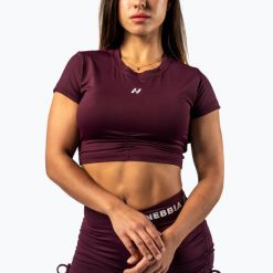 Top treningowy damski NEBBIA Strong Beauty. Czerwone topy sportowe damskie Nebbia, l, bez wzorów, z elastanu, bez ramiączek. Za 249.99 zł.