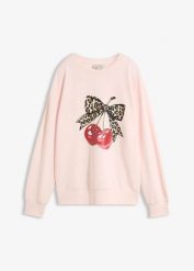 Szeroka bluza z czystej bawełny organicznej. Czerwone bluzy z nadrukiem damskie bonprix, z bawełny. Za 129.99 zł.