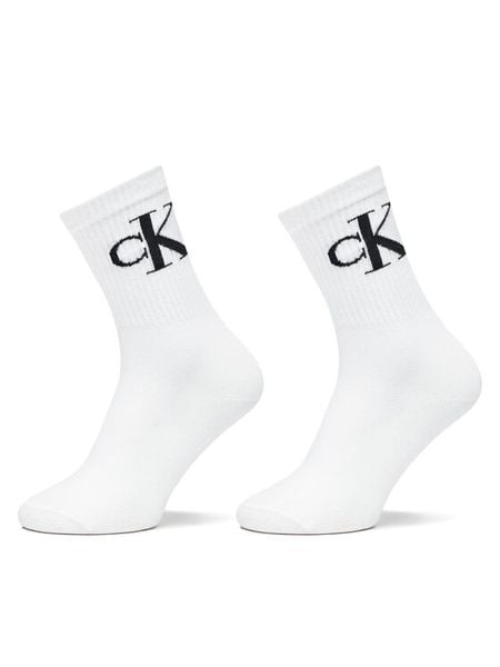 Calvin Klein Jeans Skarpety długie 701228811 Biały. Białe skarpetki damskie Calvin Klein Jeans, bez wzorów, z bawełny. Za 64.99 zł.