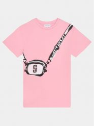 Marc Jacobs Sukienka codzienna W60072 S Różowy Regular Fit. Czerwone sukienki dziewczęce MARC JACOBS, bez wzorów, z bawełny, bez ramiączek. Za 289.99 zł.