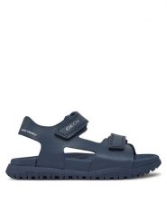 Geox Sandały J Sandal Fusbetto Bo J45HMA 000BC C4002 S Granatowy. Niebieskie sandały chłopięce Geox, ze skóry, bez zapięcia. Za 209.99 zł.