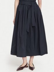 Weekend Max Mara Spódnica midi Alpaca 2625106041 Granatowy Regular Fit. Niebieskie spódniczki damskie Weekend Max Mara, bez wzorów, z bawełny, midi. Za 989.99 zł.