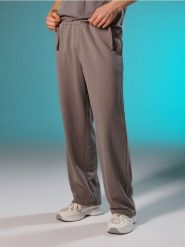 Spodnie dresowe wide leg - szary. Szare spodnie sportowe męskie Sinsay, z dresówki. Za 49.99 zł.