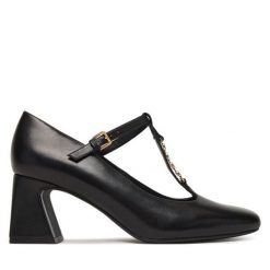 Półbuty KARL LAGERFELD. Czarne półbuty damskie Karl Lagerfeld, bez wzorów, bez obcasa, na obcasie. Za 859.99 zł.