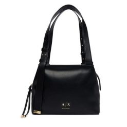 Torebka Armani Exchange. Czarne torebki klasyczne damskie Armani Exchange, bez wzorów, bez dodatków. Za 654.99 zł.
