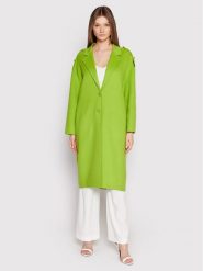 Patrizia Pepe Płaszcz wełniany 8O0029/A006-G532 Zielony Regular Fit. Zielone płaszcze damskie Patrizia Pepe, na zimę, bez wzorów, z wełny. Za 3,209.00 zł.