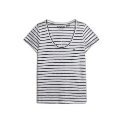 T-shirt z dekoltem dla kobiet Superdry Studios. Białe t-shirty damskie Superdry., s, bez wzorów, bez kołnierzyka. Za 141.45 zł.