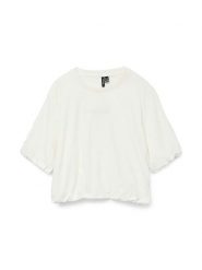 Vero Moda Koszulka w kolorze białym rozmiar: S. Białe bluzki damskie Vero Moda, s, bez wzorów, z bawełny, bez kołnierzyka. Za 61.46 zł.