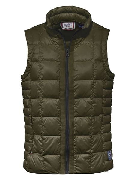 DOLOMITE Kamizelka pikowana "Corvara" w kolorze khaki rozmiar: M. Brązowe kamizelki damskie Dolomite, m, z puchu. Za 218.57 zł.