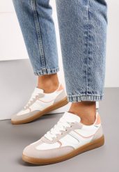 Ciemnobeżowe Sneakersy Tenisówki Ozdobione Wstawkami Ysalesa. Brązowe trampki i tenisówki damskie Renee, bez wzorów. Za 74.99 zł.