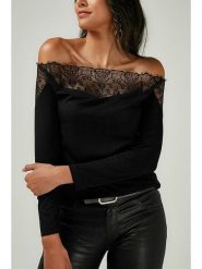 Milan Kiss Koszulka w kolorze czarnym rozmiar: L. Czarne bluzki damskie Milan Kiss, l, bez wzorów, z koronki, bez kołnierzyka, bez ramiączek. Za 126.99 zł.