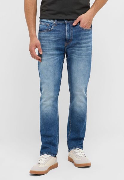 Męskie Spodnie jeansowe Mustang Style Orlando Slim Denim Blue 1017429 5000 723. Niebieskie spodnie materiałowe męskie Mustang, bez wzorów, z denimu. Za 219.99 zł.