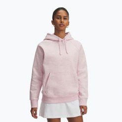 Bluza Under Armour Rival Fleece Hoodie. Czerwone bluzy bez kaptura damskie Under Armour, bez wzorów, bez ramiączek, bez kaptura. Za 129.99 zł.