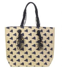 Torba plażowa Beco z celulozy z podszewką z poliestru 36x39x17 cm. Niebieskie torebki klasyczne damskie 47 Brand, bez wzorów, bez dodatków. Za 205.99 zł.