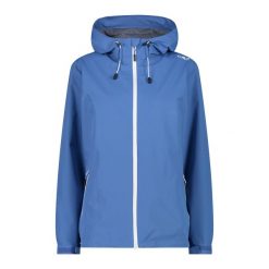 Damska kurtka wodoodporna CMP. Niebieskie kurtki damskie CMP, bez wzorów, bez kaptura. W wyprzedaży za 321.15 zł.