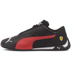 Buty sportowe Puma Sf R Cat. Czarne buty sportowe na co dzień damskie Puma, bez wzorów, ze skóry ekologicznej. W wyprzedaży za 390.00 zł.